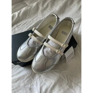 Brand New Onitsuka Tigers Mexico 66 Ballet Sneakers Silver/Cream US8